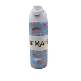 AMERICAN BLOOM WATER BOTTLE WITH STRAW TUMBLER RED/WHITE/BLUE 24OZ.