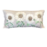 RECTANGLE/LUMBAR WITH FLOWERS PILLOW 14 X 30