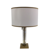 METAL/GLASS WITH SHADE LAMP/LIGHTING 23.5"H