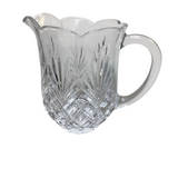 SCALLOPED RIM WATER PITCHER CRYSTAL 8"H