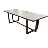 RECTANGLE WOOD/METAL TABLE DINING TABLE NAT.WOD/TAN/BROWN/GOLD T-32HX21WX23D CH-32HX21WX23D