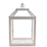 LARGE OPEN LANTERN HOME DECOR WHITE 14 X 20