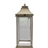 LARGE PACIFICA LANTERN HOME ACCESSORIES NATURAL WOOD 30"H