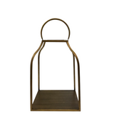 MEDIUM OPEN CONCEPT METAL LANTERN HOME DECOR BRONZE 28"H