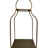 LARGE OPEN CONCEPT METAL LANTERN HOME DECOR BRONZE 28"H
