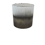 FROSTED BAMBOO VESSEL HOME DECOR GRAY 8X8
