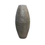 Z GALLERIE BUBBLE DESIGN VASE HOME DECOR SILVER 25"H