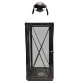 PIER 1 HURRICANE LAMP HOME DECOR SILVER 24"H