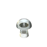 CLEAR GLASS MUSHROOM PAPERWEIGHT CRYSTAL 3.5"H