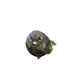 TEXTURED RESIN SITTING BIRD HOME DECOR BROWN/GOLD 4.5"