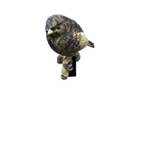 TEXTURED RESIN BIRD ON BRANCH HOME DECOR BROWN/GOLD 5.5