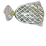 OBLONG TRIVET WITH BAMBOO DESIGN HOME DECOR SILVER 8 X 5.5