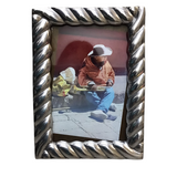 PEWTER MEXICAN PICTURE FRAME HOME DECOR 6.5 X 8.5