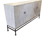 WITH 4 DOORS (MATTER BROTHERS FURNITURE) BUFFET OATMEAL 36H X 72W X 16D