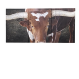 TRYPTIC,STEER CANVAS WRAPPED PRINT (AS IS) ART