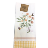 SWEET BEE BOUQUET EMBELLISHED DISHTOWEL LINENS