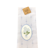 HYDRANGEAS EMBELLISHED DISHTOWEL LINENS BLUE