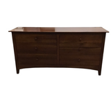 ETHAN ALLEN WITH 6 DRAWERS/MIRROR CHEST/DRESSER BROWN 32H X 65W X 19D
