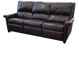 HANCOCK & MOORE LEATHER POWER WITH 2 RECLINERS L SOFA ESPRESSO 41H X 89W X 38D