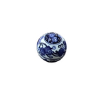 CERAMIC BALL HOME DECOR BLUE/WHITE 4" DIAM..