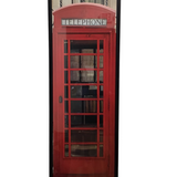 FRAMED PICTURE OF BRITISH TELEPHONE BOOTH ART RED/BLACK/WHITE 62 X 22