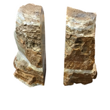 PAIR OF GEODE AGATE BOOKEND ROCKS MINERALS HOME DECOR 7.5H