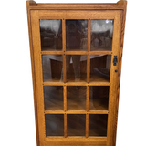 RESTORATION HARDWARE MISSION STYLE WITH KEY/3 SHELVES "MICHAELS FURNITURE CO. BOOKCASE BROWN 60H X 32W X 13D