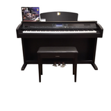 YAMAHA CLAVINOVA CVP 400 PIANO/BENCH/STARTER KIT PACK (RET.$5995.00) ACCENT PIECE BLACK 34H X 56W X 23D