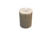 ON/OFF TOUCH LED PILLAR CANDLE HOME DECOR TAUPE 4X3