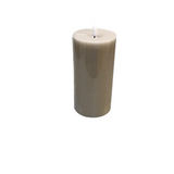 ON/OFF TOUCH LED PILLAR CANDLE HOME DECOR TAUPE 6X3