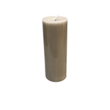 ON/OFF TOUCH LED PILLAR CANDLE HOME DECOR TAUPE 8X3