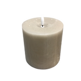 ON/OFF TOUCH LED PILLAR CANDLE WITH TIMER HOME DECOR TAUPE 4X4