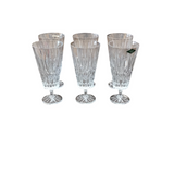 SHANNON GODINGER SET OF 6 TEA/WATER GLASSES CRYSTAL 8"H