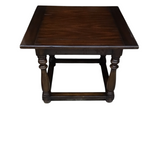 RALPH LAUREN WITH UNDER SHELF END TABLE DARK BROWN 30H X 23W X 25D