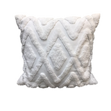 SQUARE CHENILLE PILLOW WHITE 20 X 20