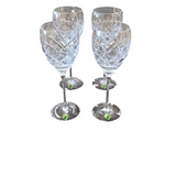 WATERFORD SET OF 4 EAST BRIDGE WINE GLASSES "VERRE" CRYSTAL 9.3H