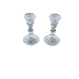 WATERFORD SET OF 2 BOUGEOIR CANDLE HOLDERS CRYSTAL 5.3H