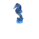WATERFORD SEAHORSE FIGURINE CRYSTAL OCEAN BLUE 7.3H