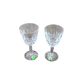 WATERFORD SET OF 2 "CLARET" WINE GLASSES CRYSTAL 5.9H