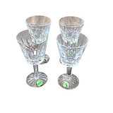 WATERFORD SET OF 4 "CLARET" WINE GLASSES CRYSTAL 5.9H