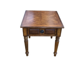 BROYHILL WITH DRAWER END TABLE BROWN 24H X 24W X 27D