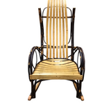 DAVIS & WENTZ FURNITURE AMISH HICKORY ROCKER CHAIR NAT.WOOD/BROWN 43H X 23W X 30D