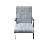 "CADE" UPHOLSTERED/METAL LEGS/ ACCENT CHAIR OYSTER 41H X 27W X 31D
