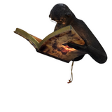 MAITLAND SMITH WALL SCONCE/MONKEY READING BOOK LAMP/LIGHTING BLACK/BROWN/TAN 13H X 17W X 10D