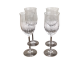 WATERFORD BY MARQUIS SET OF 4 WINE GLASSES TULIP SHAPE CRYSTAL 8.5H