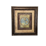 FRAMED WORLD MAP SERIES #2 ART 42 X 38