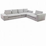 W. SCHILLIG 4 PIECES UPHOLSTERED SECTIONAL (RET. $6500.00) SOFA GRAY 32H X 134W X 108W X 40D