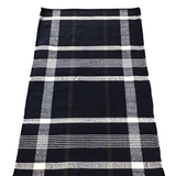 MC GEE & CO. PLAID INDOOR/OUTDOOR RUG/RUNNER BLACK/WHITE/GRAY 3 X 5