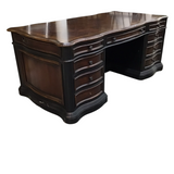 HOOKER WITH 7 DRAWERS DESK BROWN/BLACK 31H X 75W X 38D