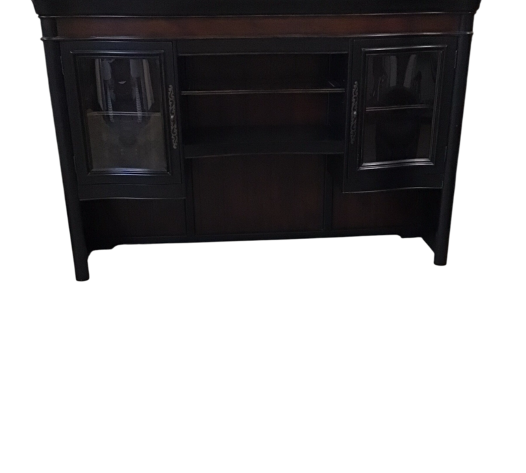 HOOKER 2 PC. DESK WITH HUTCH DESK BROWN/BLACK 83H X 80W X 25D